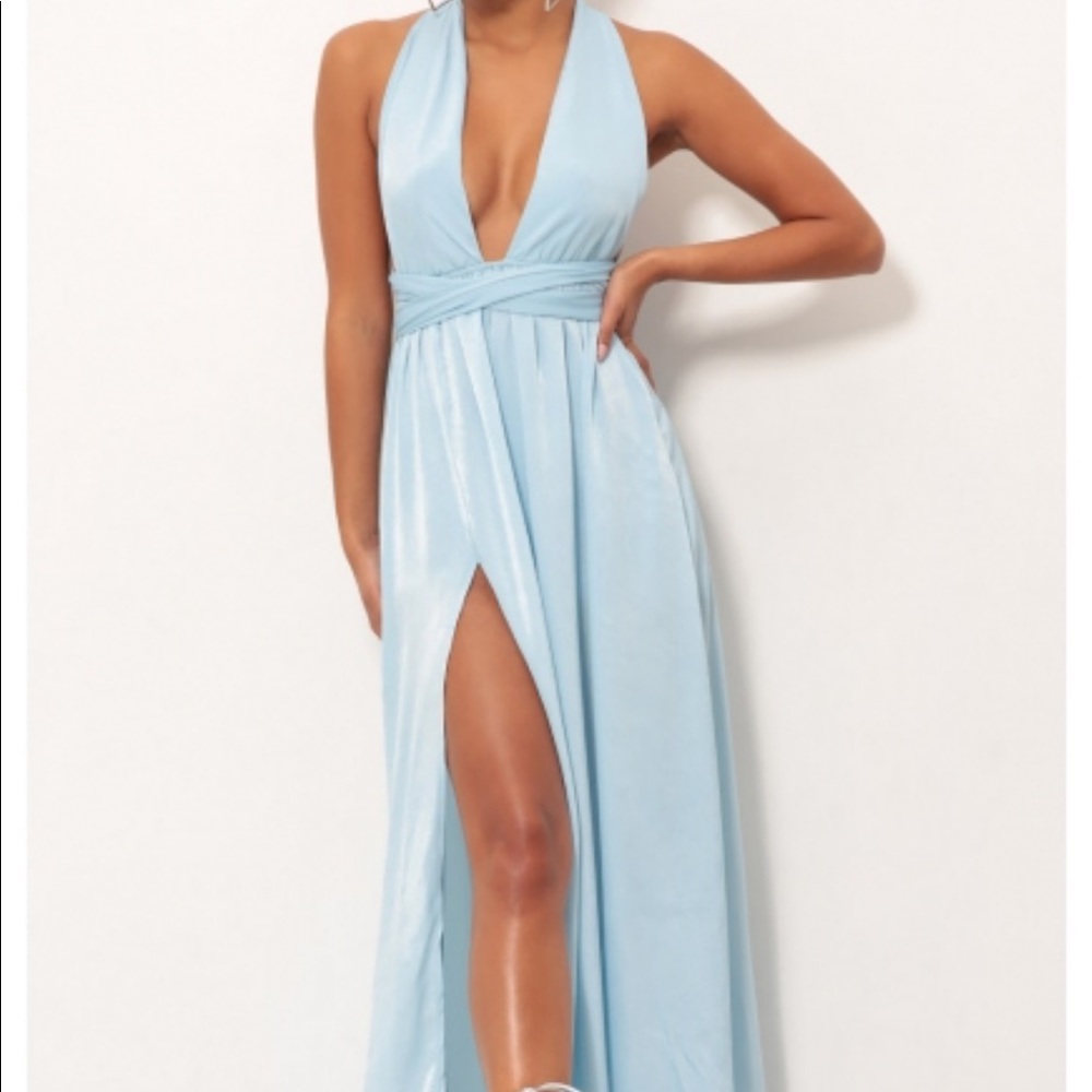 Baby blue maxi dress
